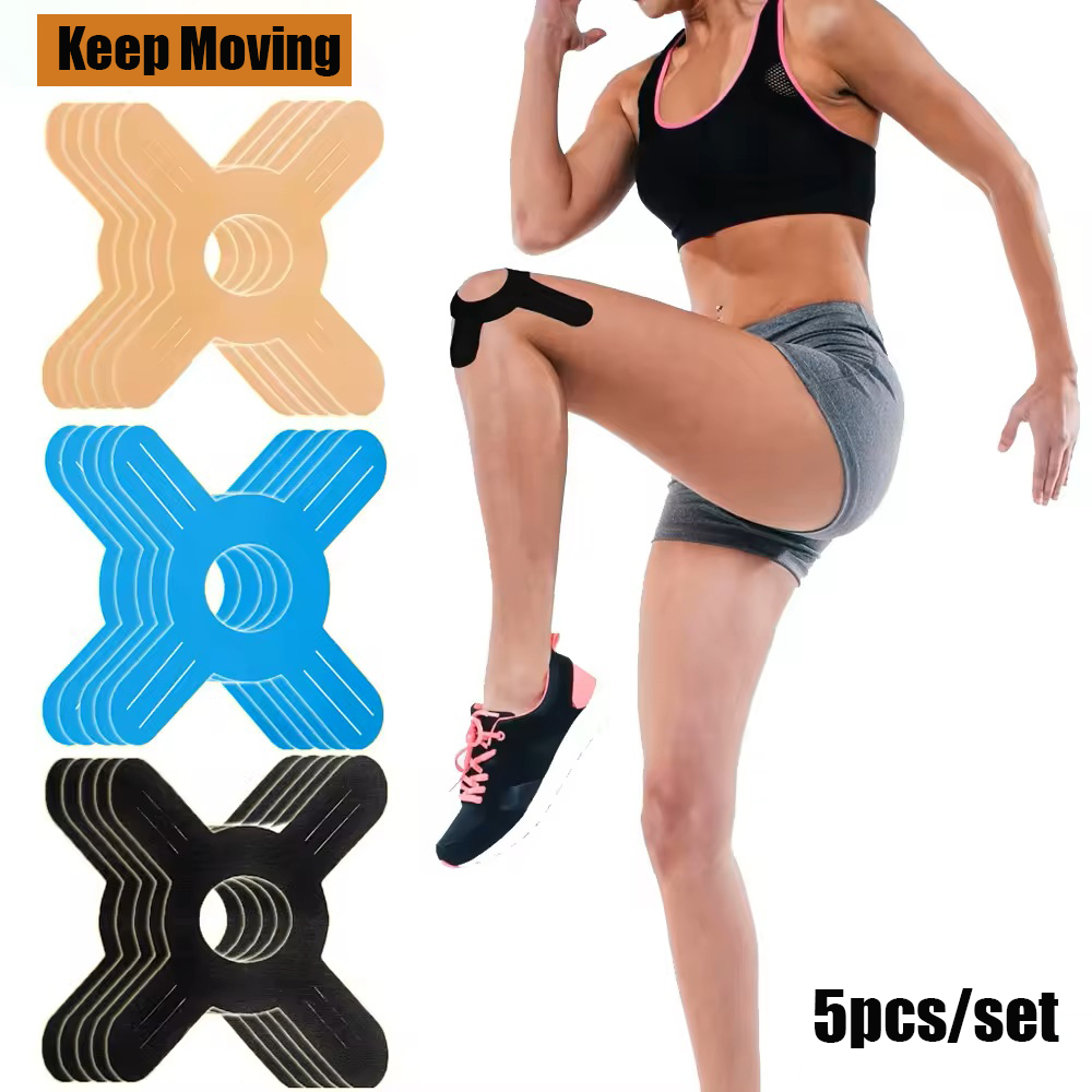 Sports Taping Precut - 5 Pezzi di Nastro Kinesiologico Pretagliato
