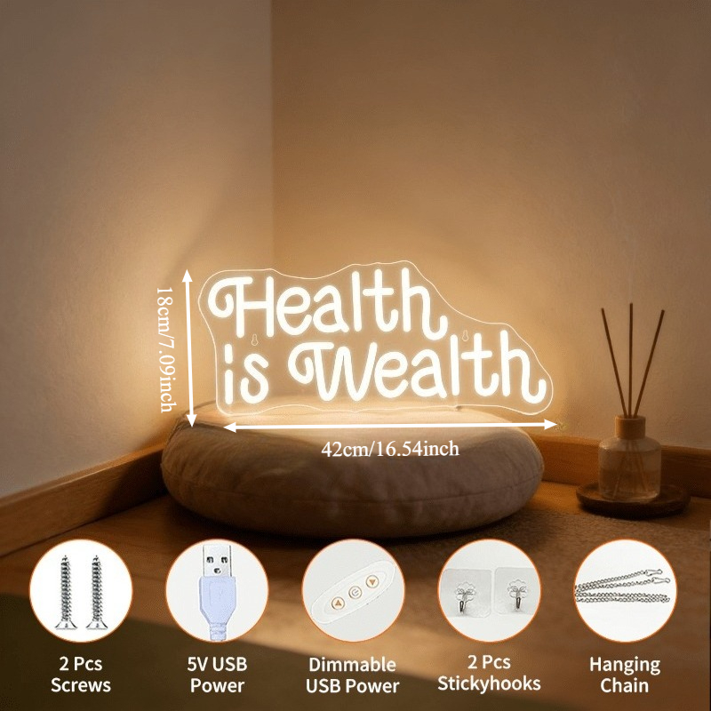 Insegna al Neon LED 'La Salute - Health Wellness Lifestyle recensione e prezzo